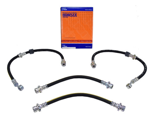 Kit 4 Mangueras Frenos Nissan Tsuru 3 94-17 Delanteras Trase