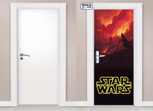 Adesivo Parede Porta Classico Star Wars Jedi Dart Wader Novo