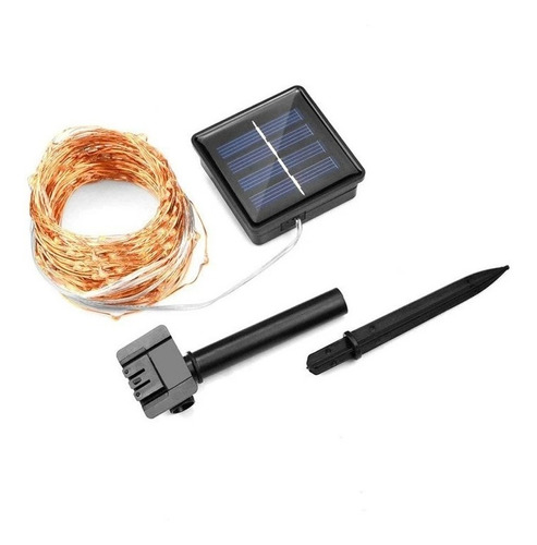 Cortina Cascada Solar Led Navideña Luz Hada 200 Led