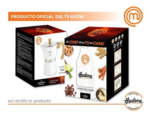 Cafetera Hudson Esmaltada Color Blanca Italiana Induccion 6 Tazas
