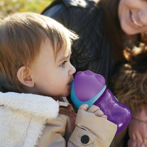 Copo Com Canudo Dinossauro 200ml +9m Roxo Philips Avent*