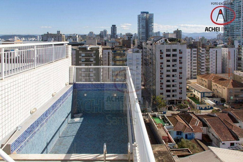Imagem 7 de 30 de Cobertura Com 3 Dormitórios, 3 Suite, 2 Vagas Demarcas À Venda, 230 M² Por R$ 1.500.000 - Aparecida - Santos/sp - Co0113