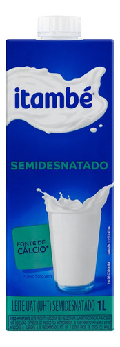 Leite UHT Semidesnatado Itambé Caixa com Tampa 1l