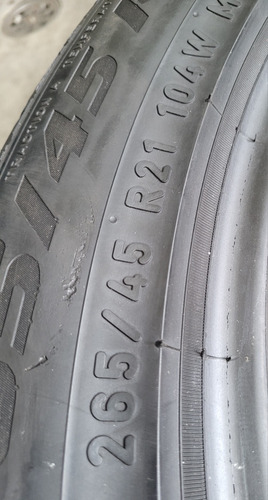 Dois Pneus Pirelli 265/45 R21 104w Scorpion Zero Semi Novos (Usado)