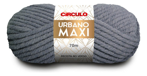 Lã Tricô Urbano Maxi Circulo Novelo 70m 100g (1429 Tex) Cor 8214 - Cinza