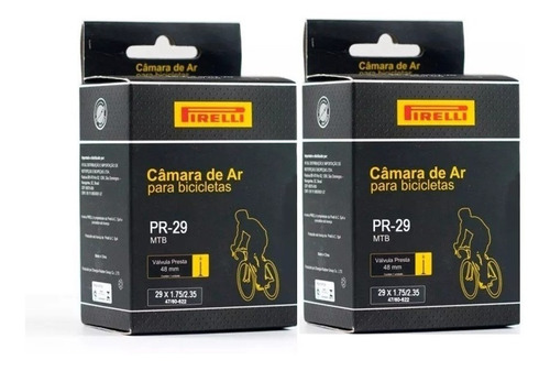 Par De Câmaras De Ar Pirelli 29 Válvula Presta 48mm Aro 29