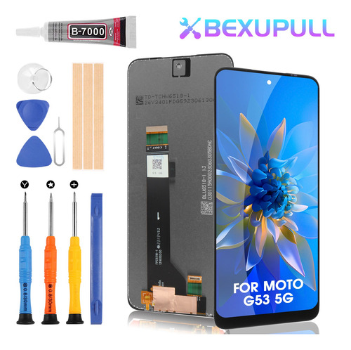 Bexupull Pantalla Táctil Lcd Para Moto G53 5g Xt2335