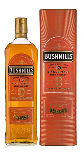 Bushmills 10 años sherry cask single malt 1L
