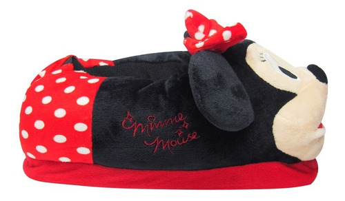 Imagem 8 de 10 de Pantufa 3d Pelúcia Minnie Mouse - Solado Borracha - Disney