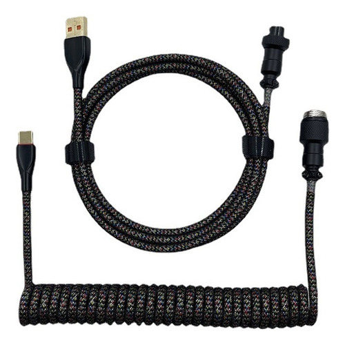 Cable De Teclado Mecánico, Enchufe De Aviación, Resorte