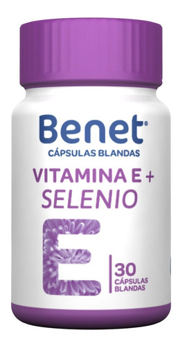 Vitamina E + Selenio 30 Capsulas Blandas Benet