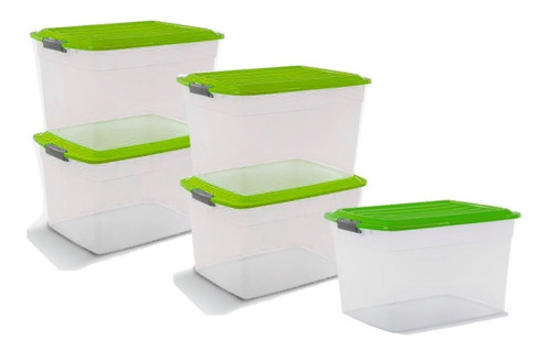 Cajas Plastica Organizadora Colbox 42 Lts. Colombraro 5 Unid
