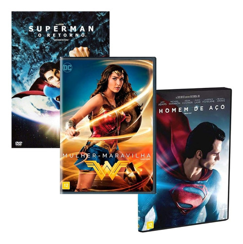 Dvd Mulher Maravilha E Superman - Coleção Dc