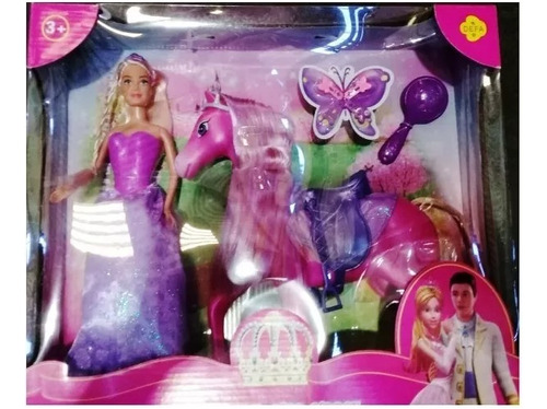 Muñeca Paloma Y Su Caballo Real Princesa Peine Niña Juguete