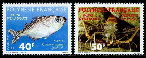 Fauna - Pez - Crustáceo - Polinesia Francesa - Serie Mint