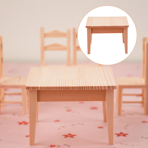 2 :12 Casa De Muñecas Miniatura Mesa Hecha A Mano Modelo
