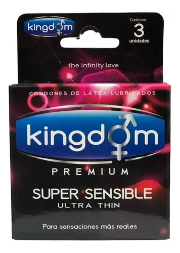 Condones Preservativos Kingdom Super Sensible 3 Unidades