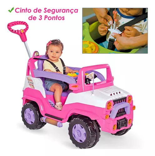 Carro Calesita Diipi Rosa Passeio E Pedal - 1028