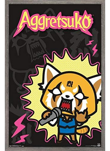 Aggretsuko-rock Out Wall Poster, 14.725  X 22.375 , Bar...