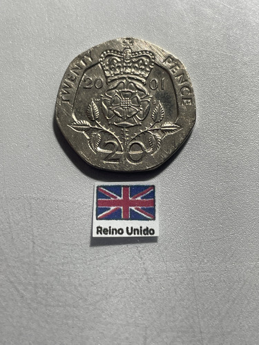 Moeda 20 Pence 2001, In 98 Inglaterra (Usado)