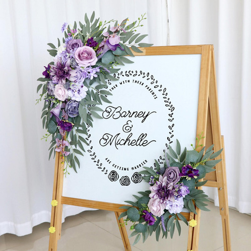 2 Guirnaldas De Arco De Flores Artificiales Para Boda, Para