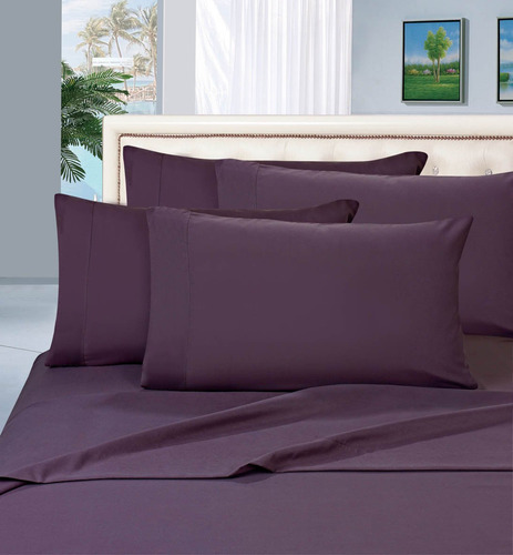 Juego De Sábanas Y Fundas De Almohadas 4 Piezas 1500 Hilos