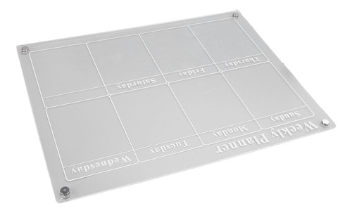 Pizarra Blanca Acrílica Con Calendario De Borrado En Seco, R