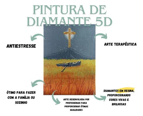 G Cuadro De Diamantes Cruz Y Paz Marco Decorativo Diy
