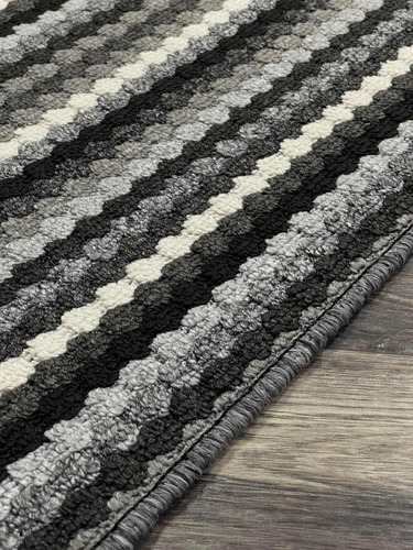 Alfombra Boucle Relieve Gris Multi 100x150 Persa Kreatex