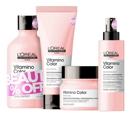 Pack Color De Shampoo Loreal, Acondicionador Y Mascara