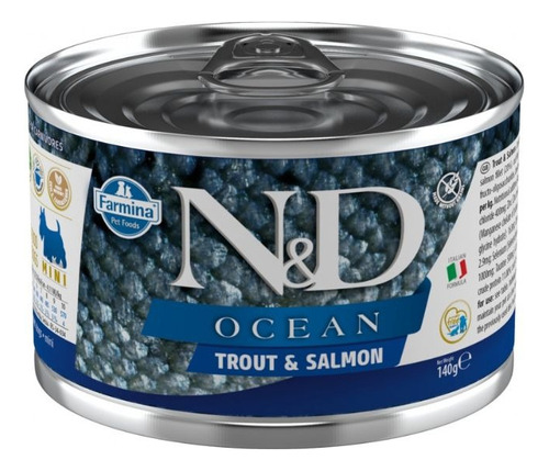 Alimento Nyd Perro Ocean Trucha Y Salmón Raza Pequeña 140gr