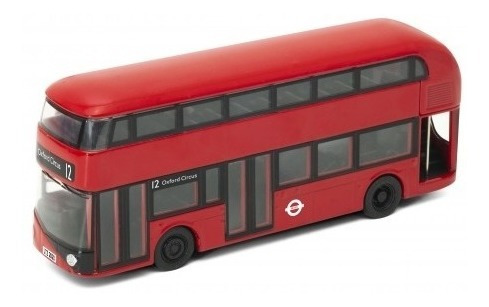 Welly London Bus Rojo Tfl De Metal Escala 1:72 Pull Back