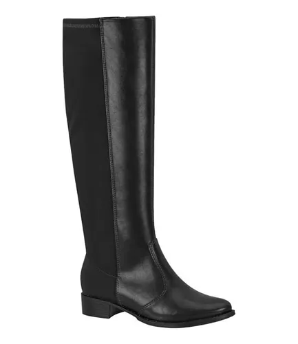 Bota cano longo com best sale elastico