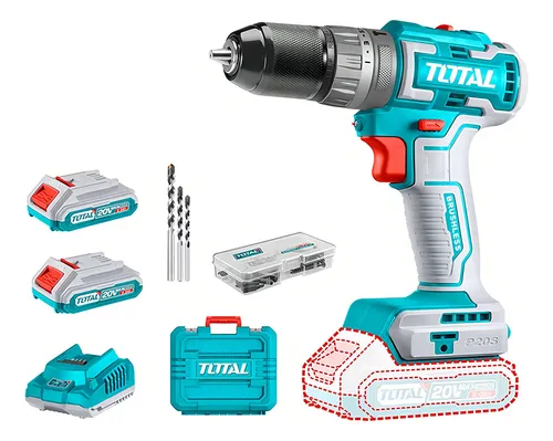 Taladro Atornillador 20v 2bat+ Cargador Total Tdli20508
