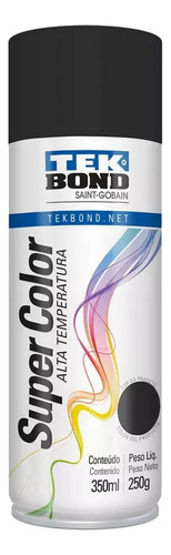 Pintura en aerosol Tek Bond de 350 ml, para exteriores, color negro mate