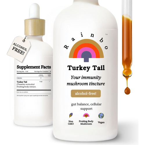 Suplemento De Tintura De Hongos De Cola De Pavo Rainbo, 100