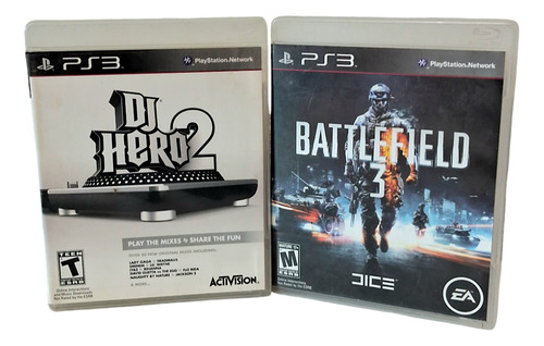 Jogos Ps3 Original Dj Hero2 E Battlefild 3 (Usado)