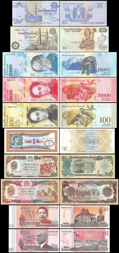 100 Billetes Antiguos Sin Circular De Todo El Mundo