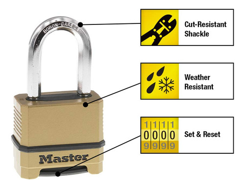 Cerradura Resistente Exteriores 3.81 Cm. Grille Acabado Lató