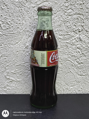 Botella Coca Cola Navidad 1999 Santa Serigrafia 237ml Llena (Usado)