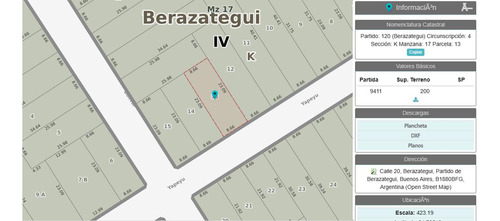 Venta Terreno Berazategui Ideal Constructor