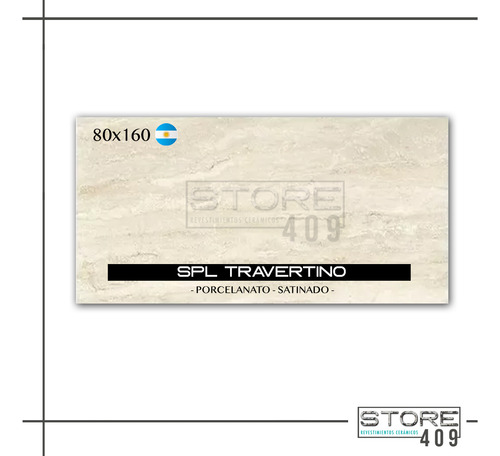 Porcelanato Spl Travertino Satinado 80x160 Rectific 1° Cal