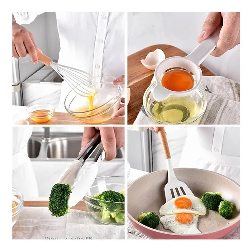 Utensilios De Cocina De Silicona Con Mango De