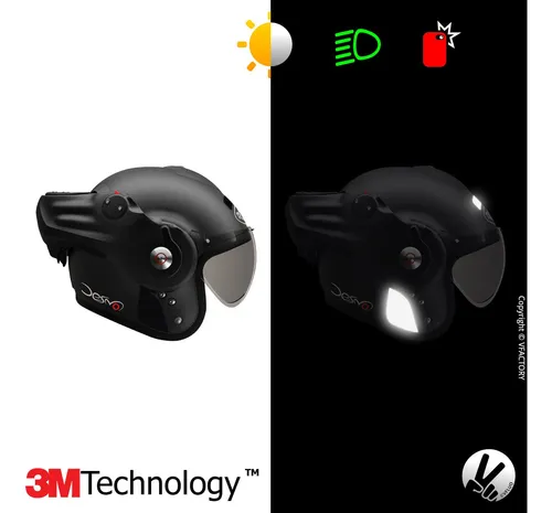 Vfluo - Kit De Pegatinas Reflectantes - Casco De Moto Roof .