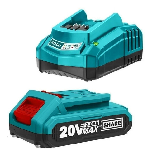 Taladro atornillador inalámbrico de 10mm Total Tools TDLI20024 20V + accesorios 220V