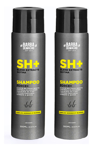  Kit 2 Shampoo Sh Force + 2 E 1 Antiqueda E Oleosidade 300ml