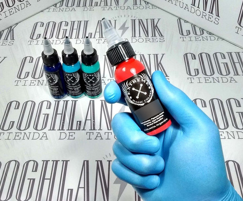 Imagen 6 de 7 de Tinta Tattoo Extreme Set Neo Tradi X 4oz Tatuajes Tatuar