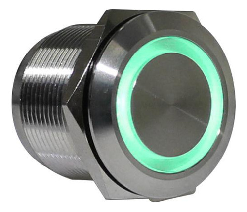 Botões Metálicos Inox C/ Led 22mm Verde 24v Ip65