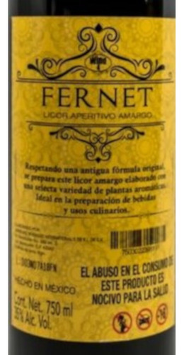 Pack De 12 Licor Wind 4 Fernet 750 Ml