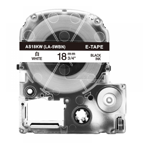Imagen 4 de 5 de Cinta Etiqueta Negro/blanco 18mm 8m Epson Labelworks Lw-400